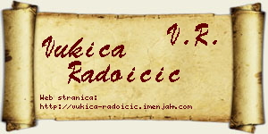 Vukica Radoičić vizit kartica